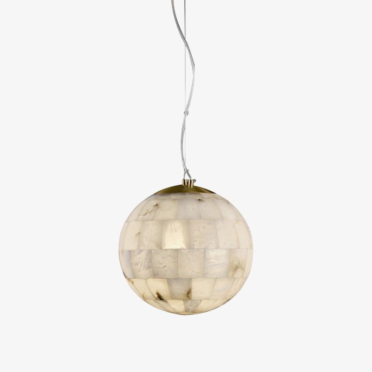 Alabaster Ball Pendant Light - Loonglight