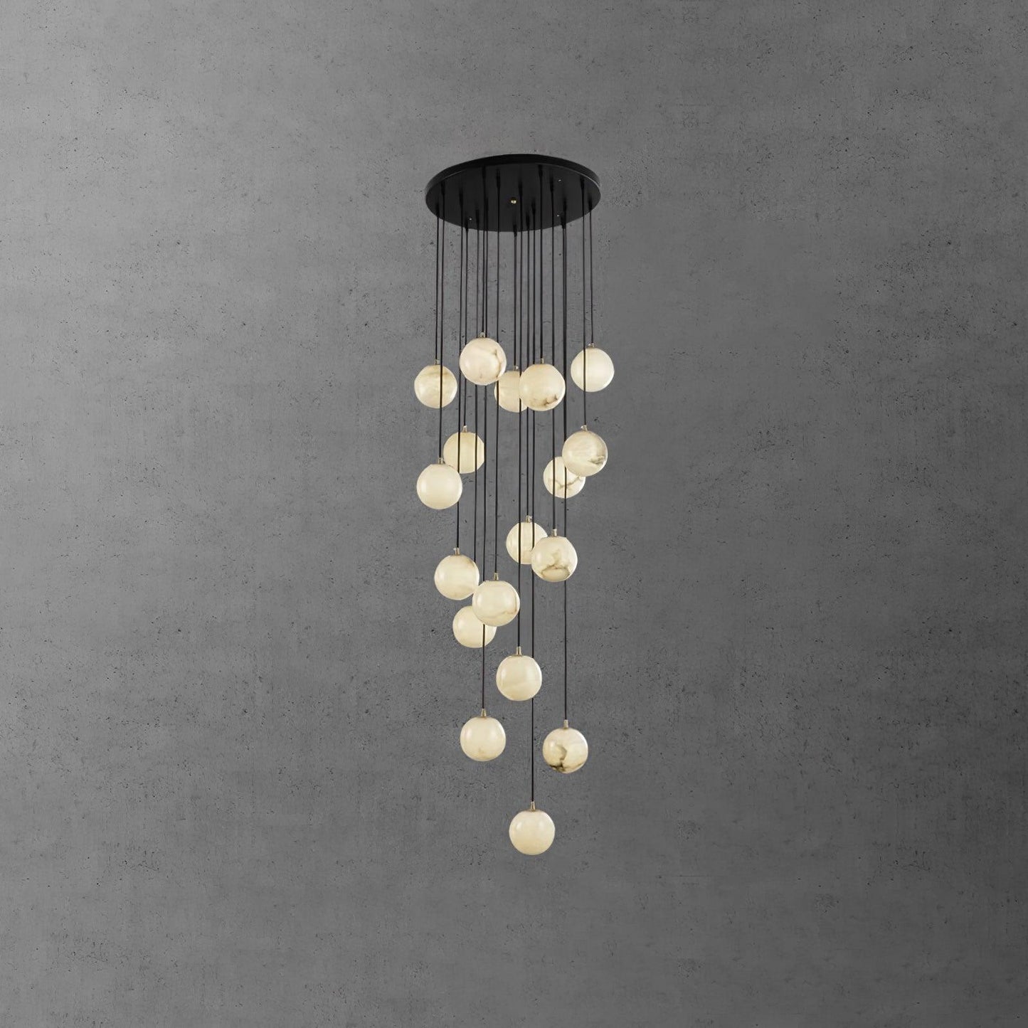 Modern Multi-Globe Alabaster Chandelier - Loonglight