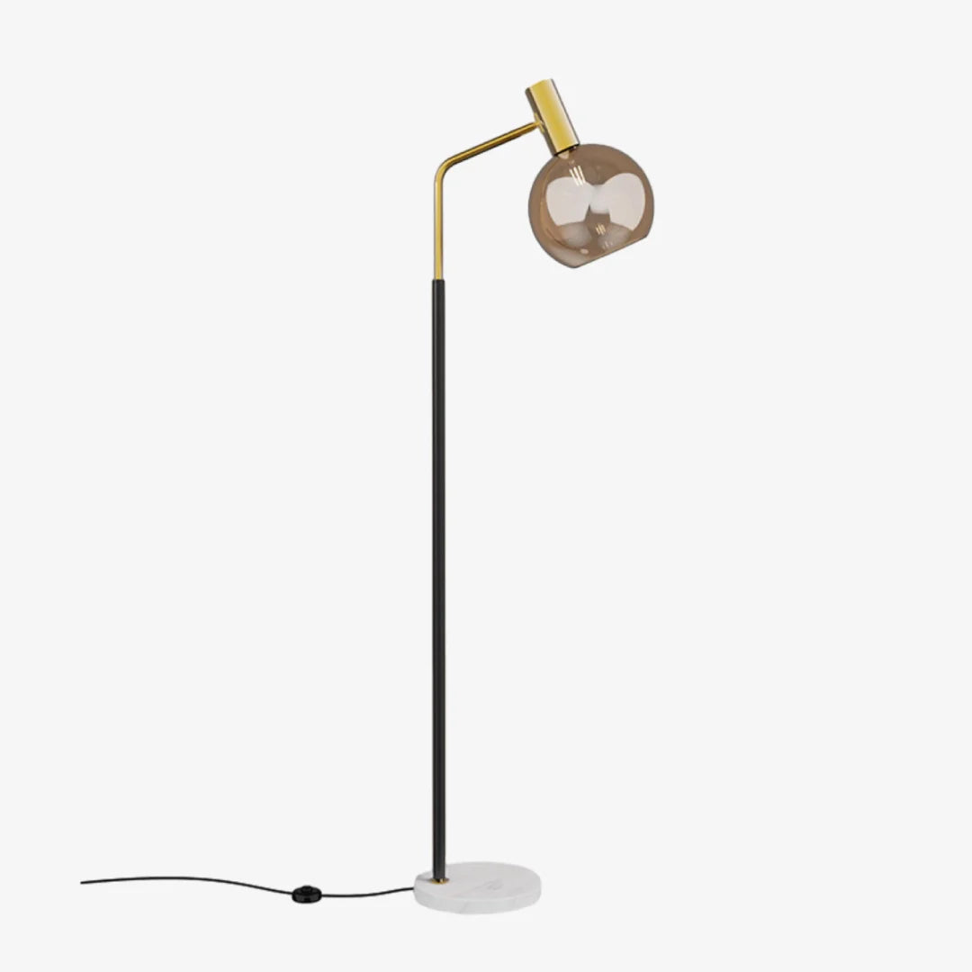 Marlo Amber Glass Floor Lamp - Loonglight