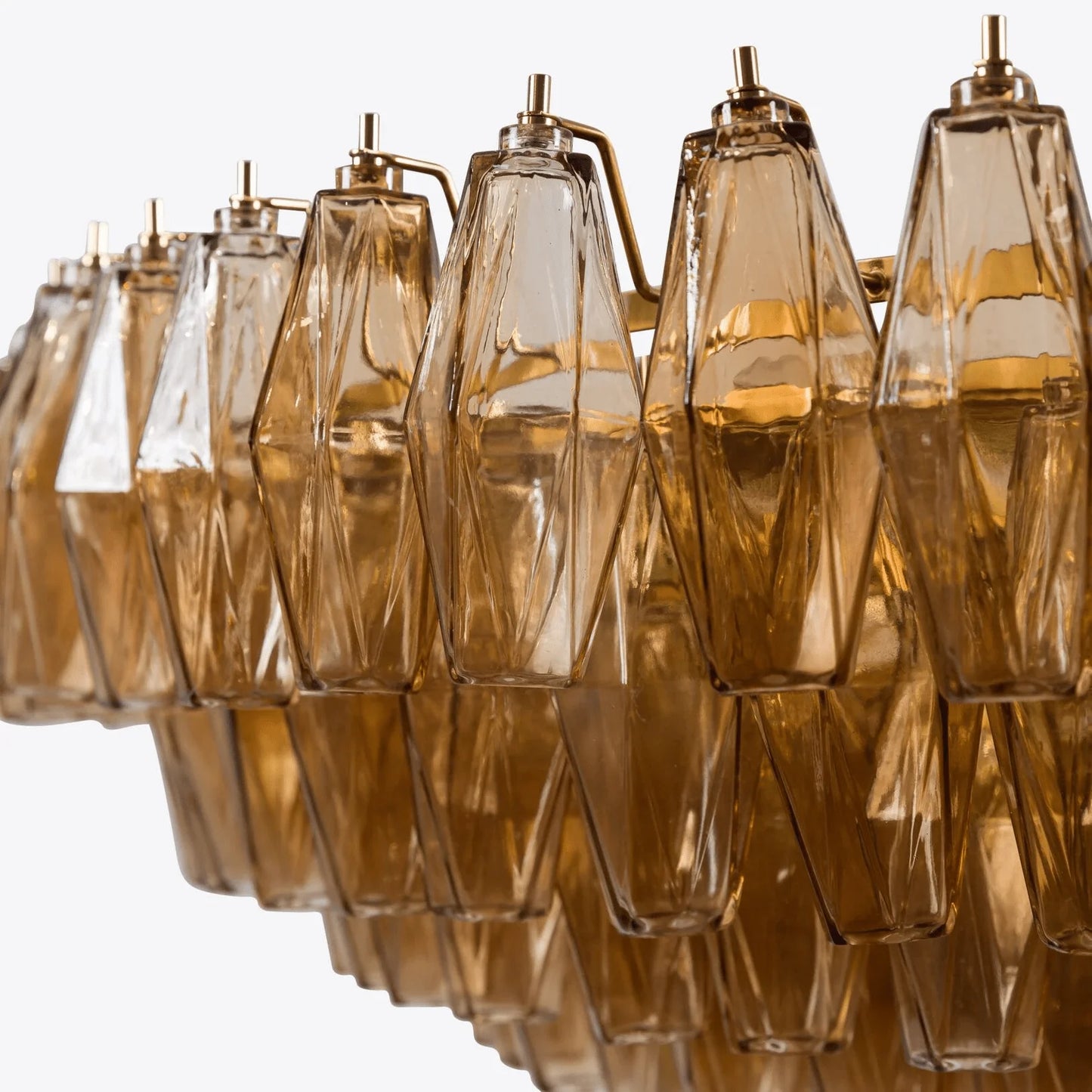 Amber Prism Murano Chandelier - Loonglight