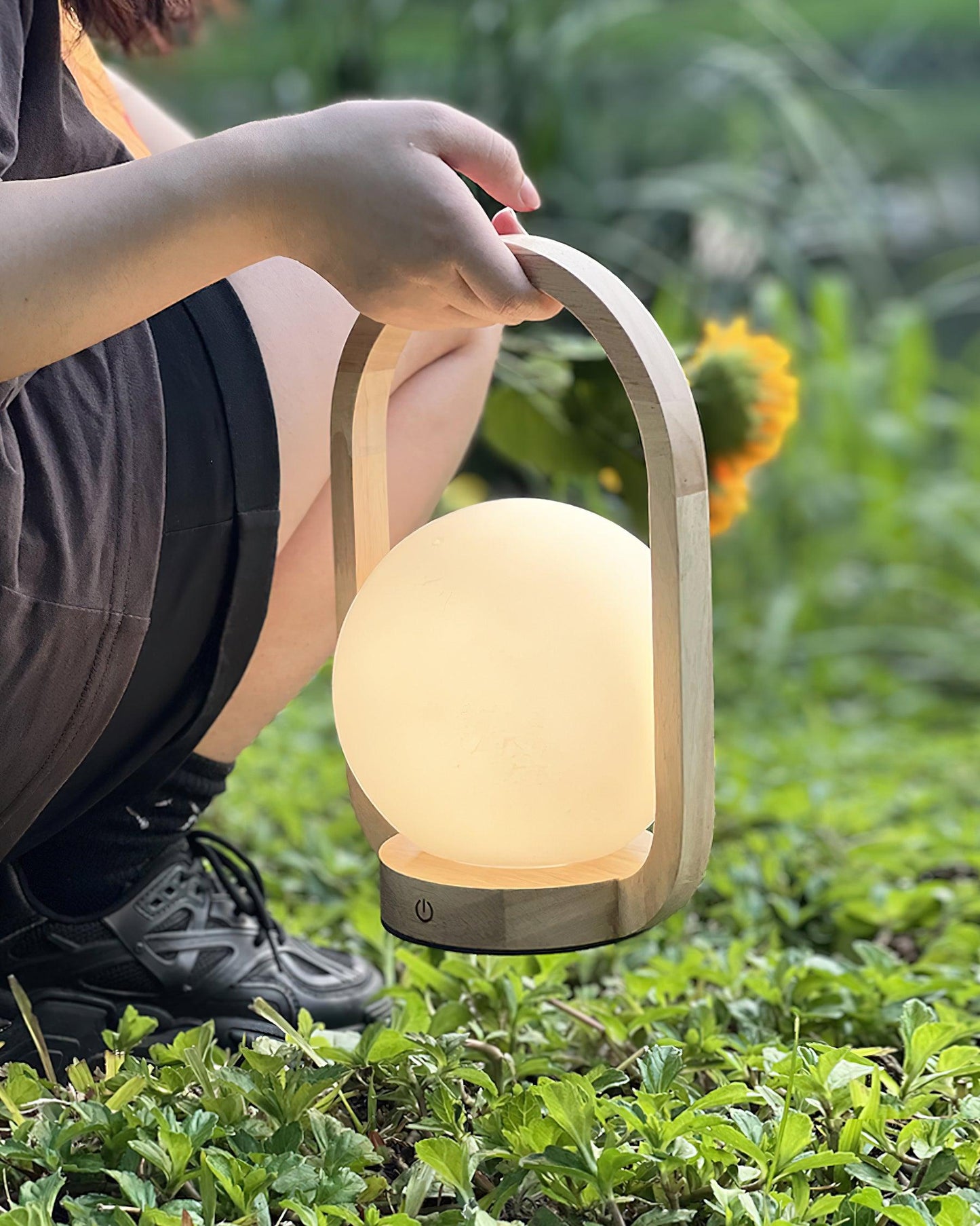 Tavellio Wooden Portable Table Lamp - Loonglight