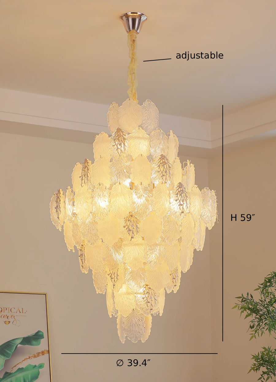 Aurelia Leaf Crystal Chandelier