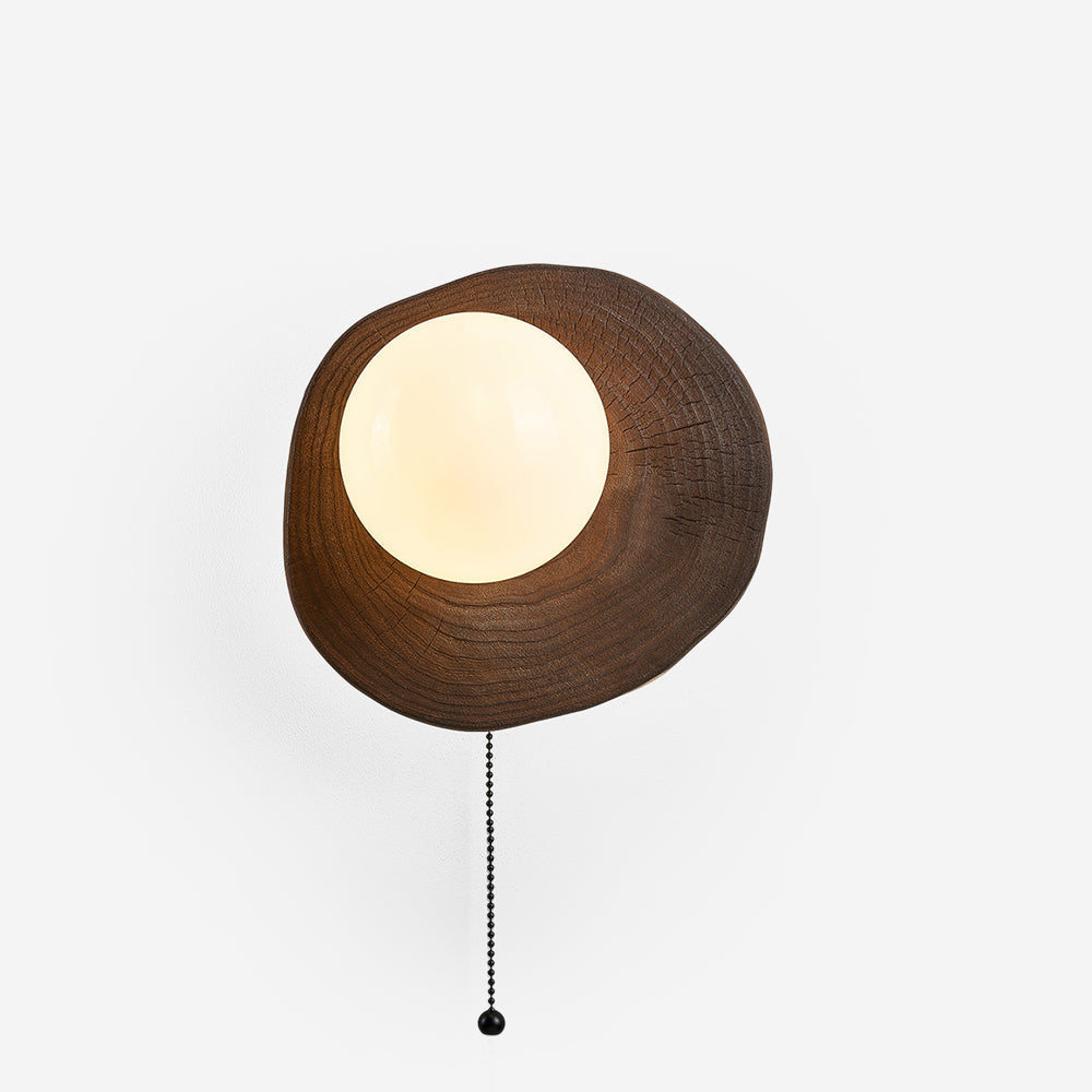 Asanoha Wabi-Sabi Wood Wall Lamp