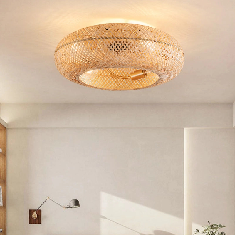 Bamboo Ceiling Fan With Light - Loonglight