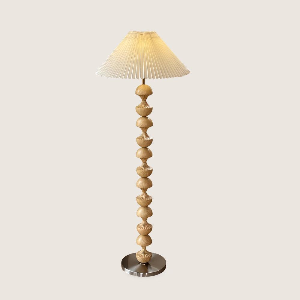 Bobbin Wood Floor Lamp - Loonglight