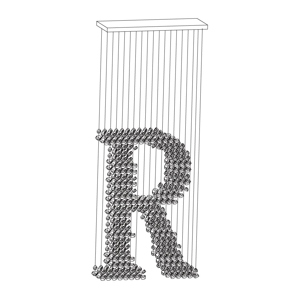 Charcoal Stones Chandeliers M to R - Loonglight