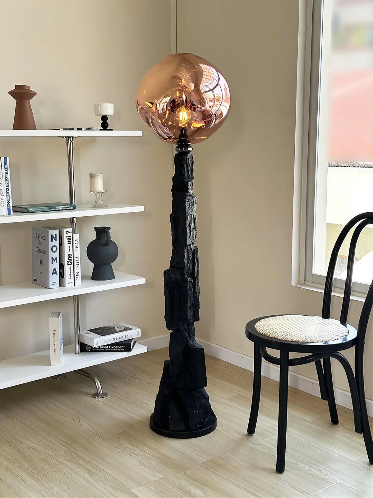 Charcoal Lava Floor Lamp - Loonglight