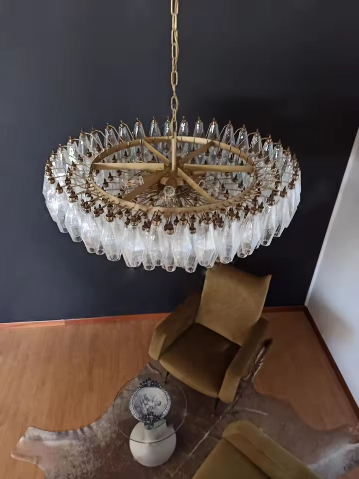 Clear Prism Murano Chandelier - Loonglight