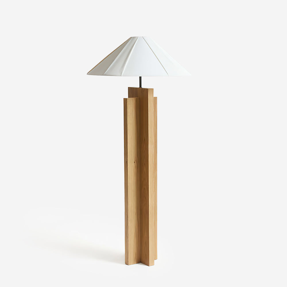 Crossbase Wooden Floor Lamp - Loonglight