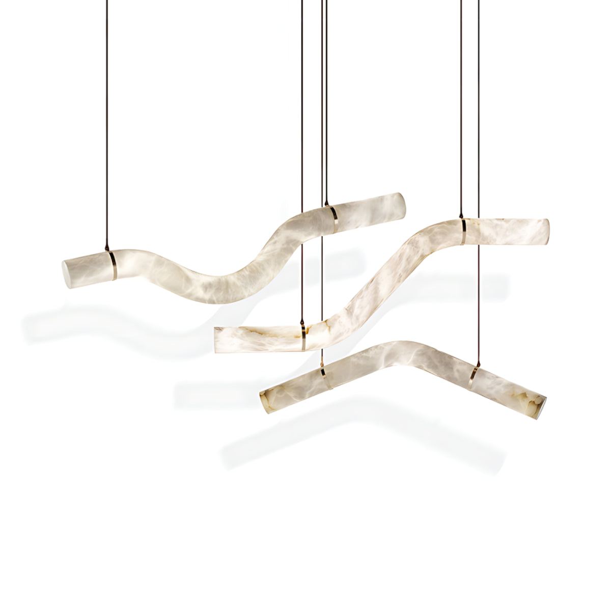 Curva Alabaster Chandelier W - Loonglight