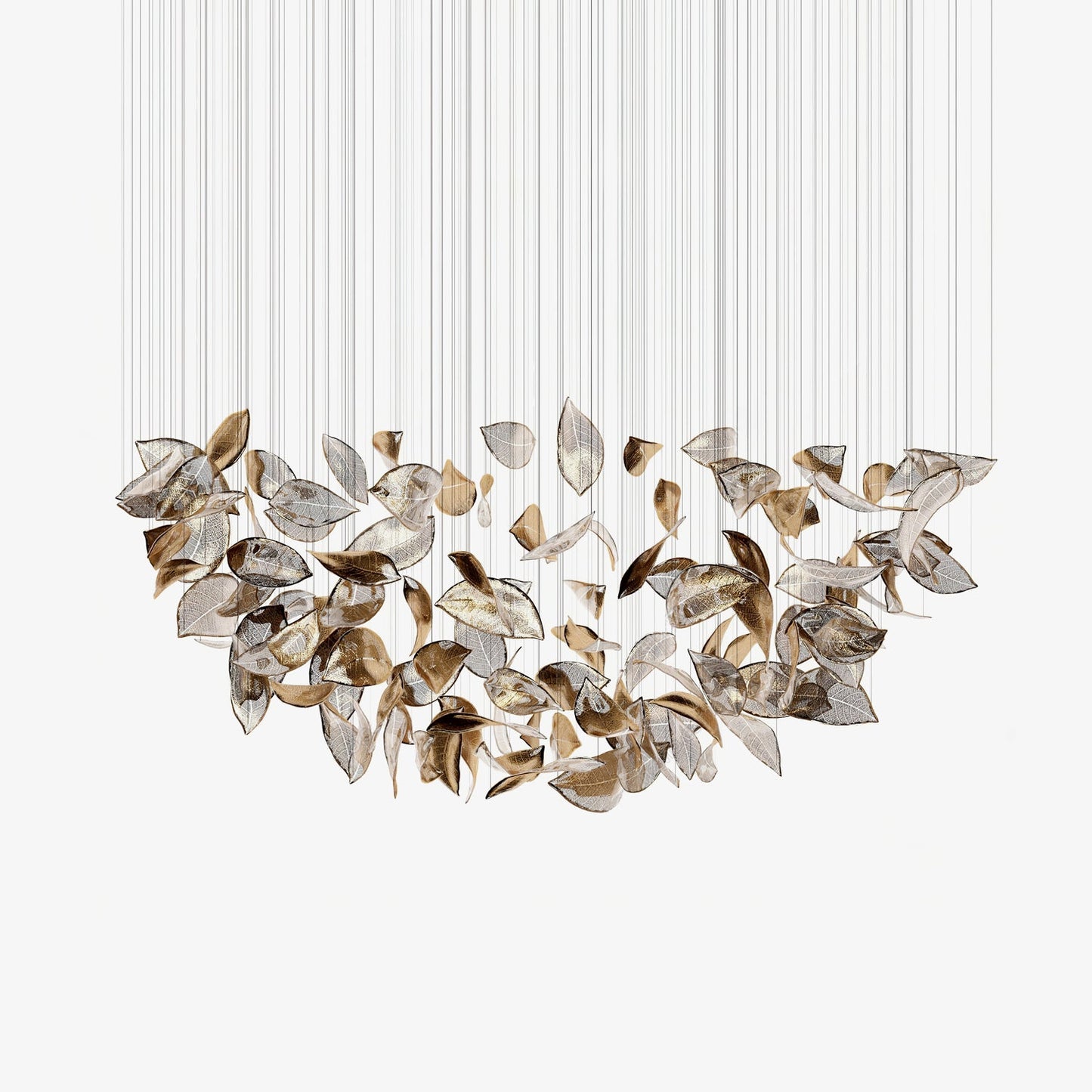 Shake Glass Leaf Chandelier - Loonglight