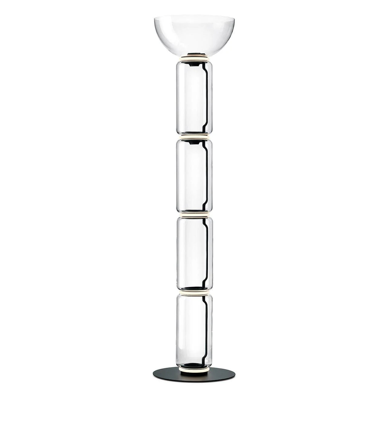 Cylindrical Transparent Glass Floor Lamp - Loonglight