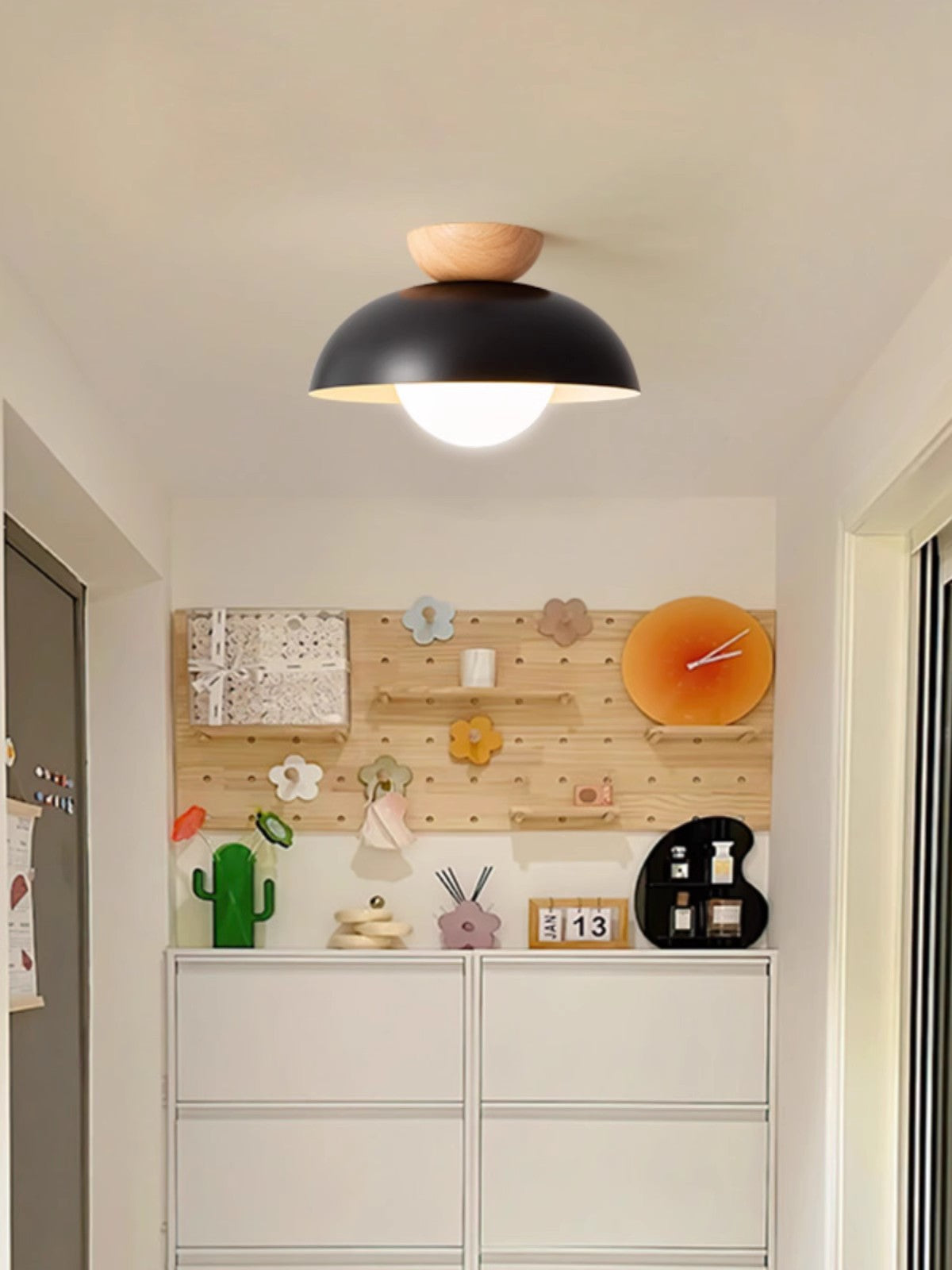 Scandinavian Dome Flush Mount Ceiling Light - Loonglight