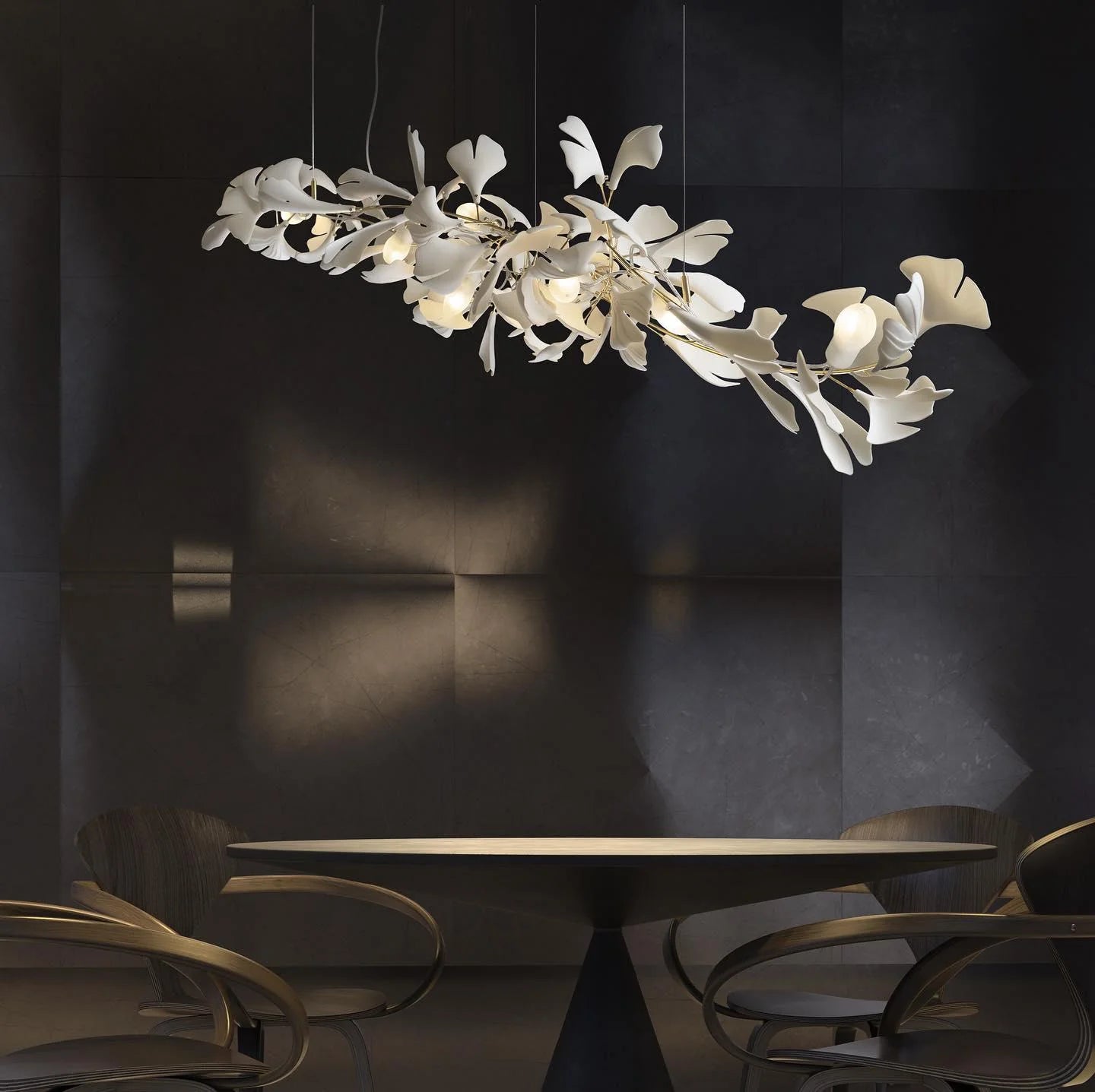 Ginkgo Chandelier L - Loonglight