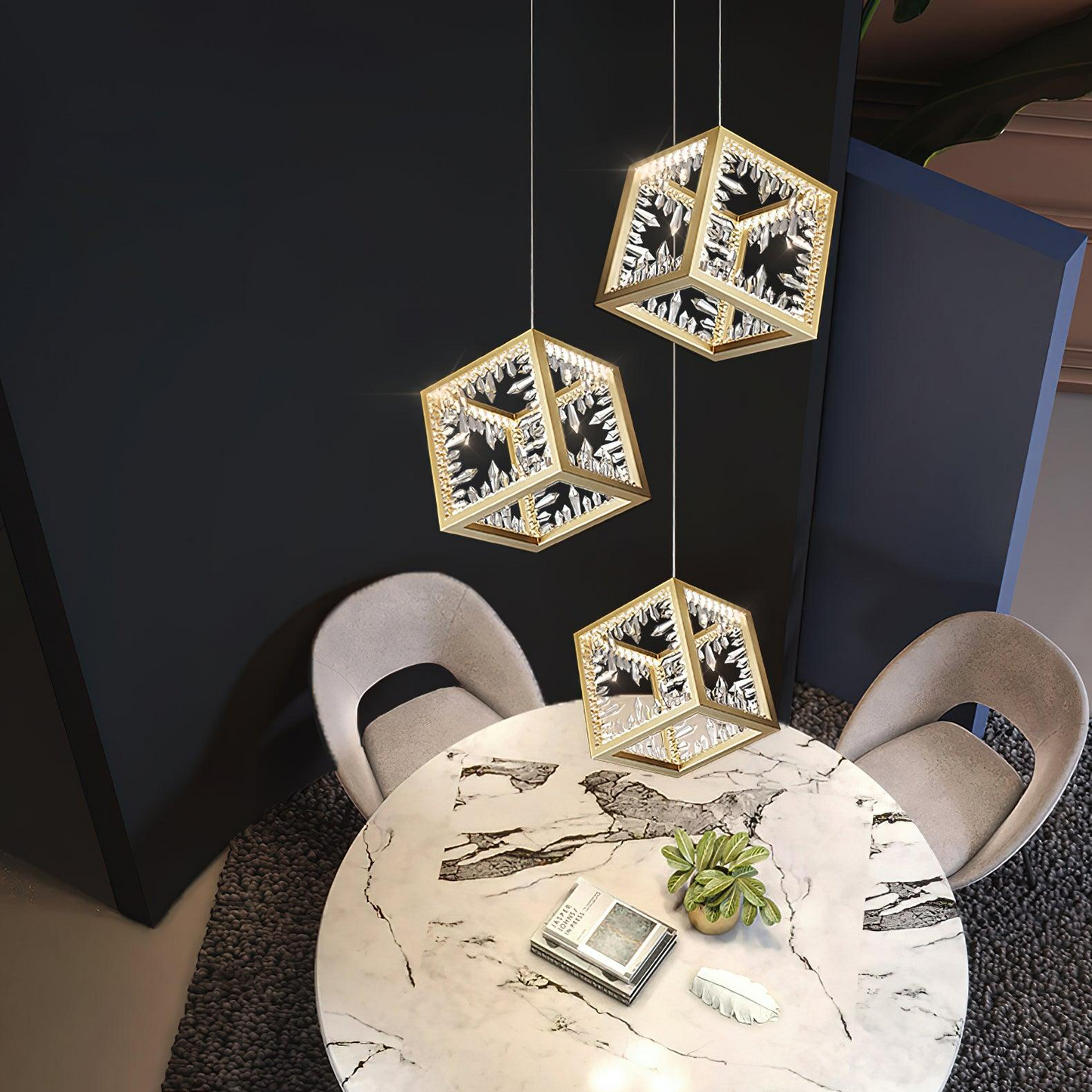 Gold Lattice Pendant Light - Loonglight