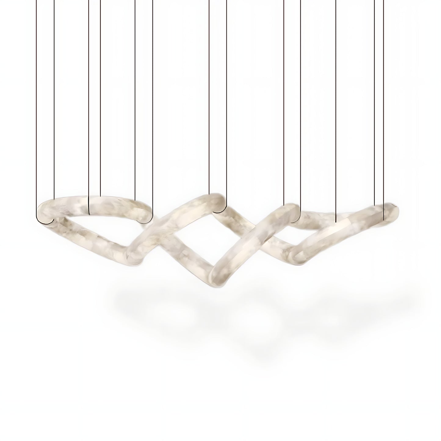 Infinity Loop Alabaster Chandelier - Loonglight