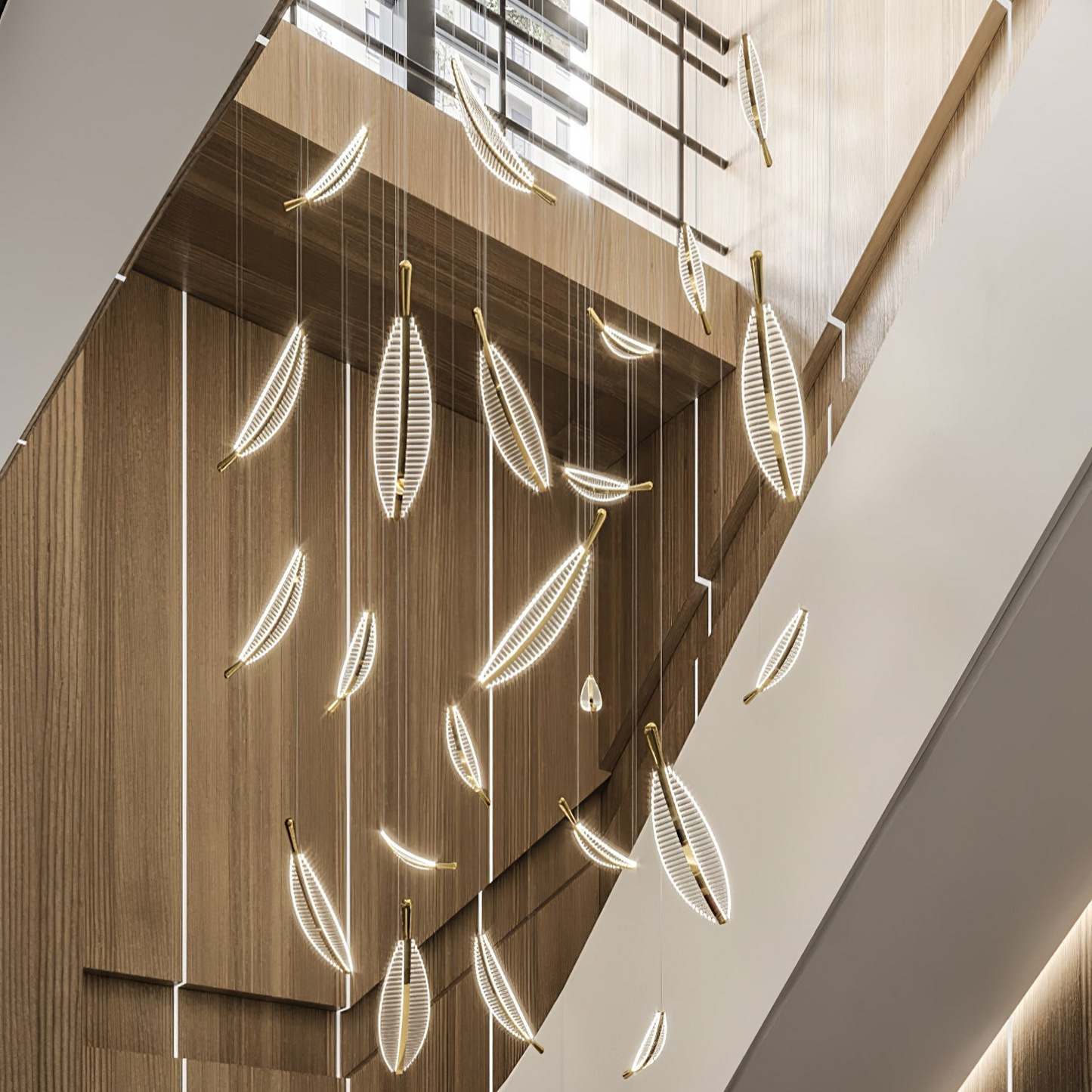 Banana Leaf LED Chandelier