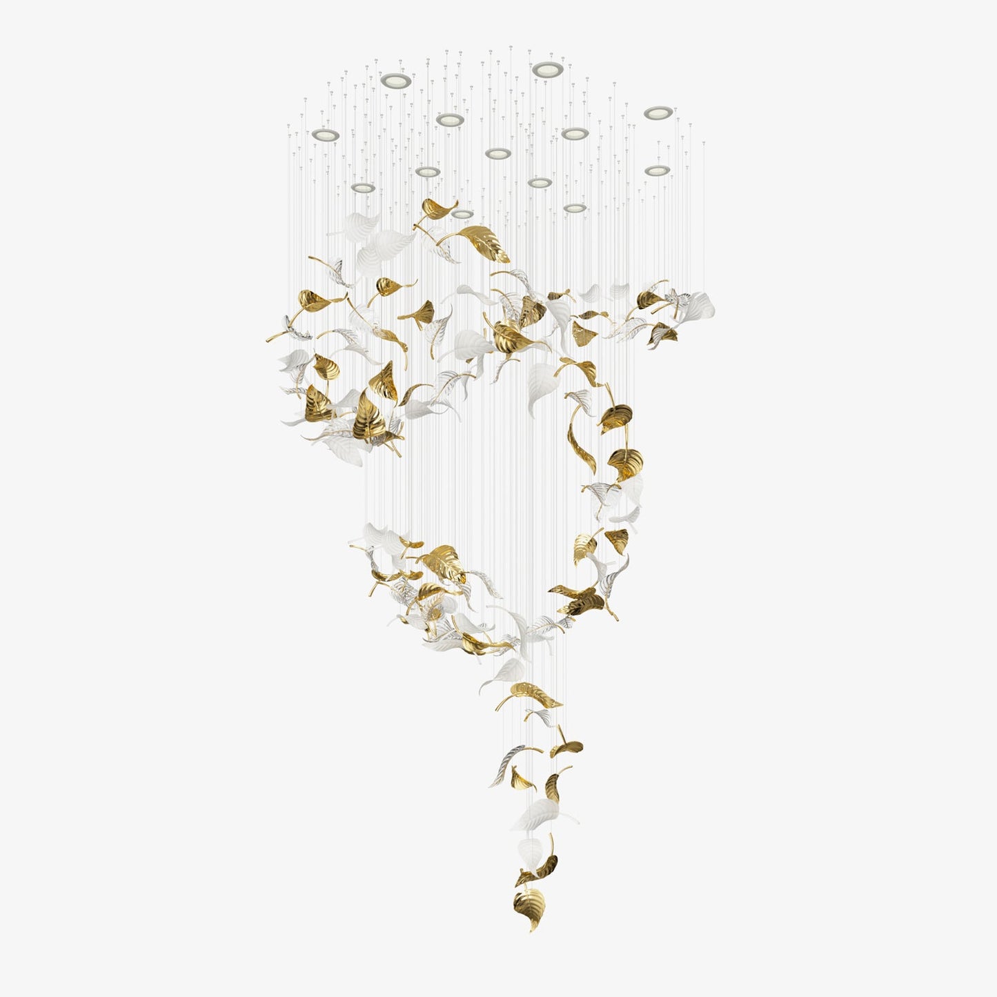 Linden Glass Leaf Chandelier - Loonglight