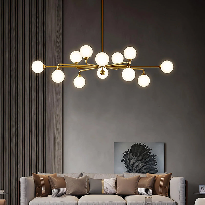 Modern Modbean Chandelier – Sculptural Gold Lighting for Creative ...