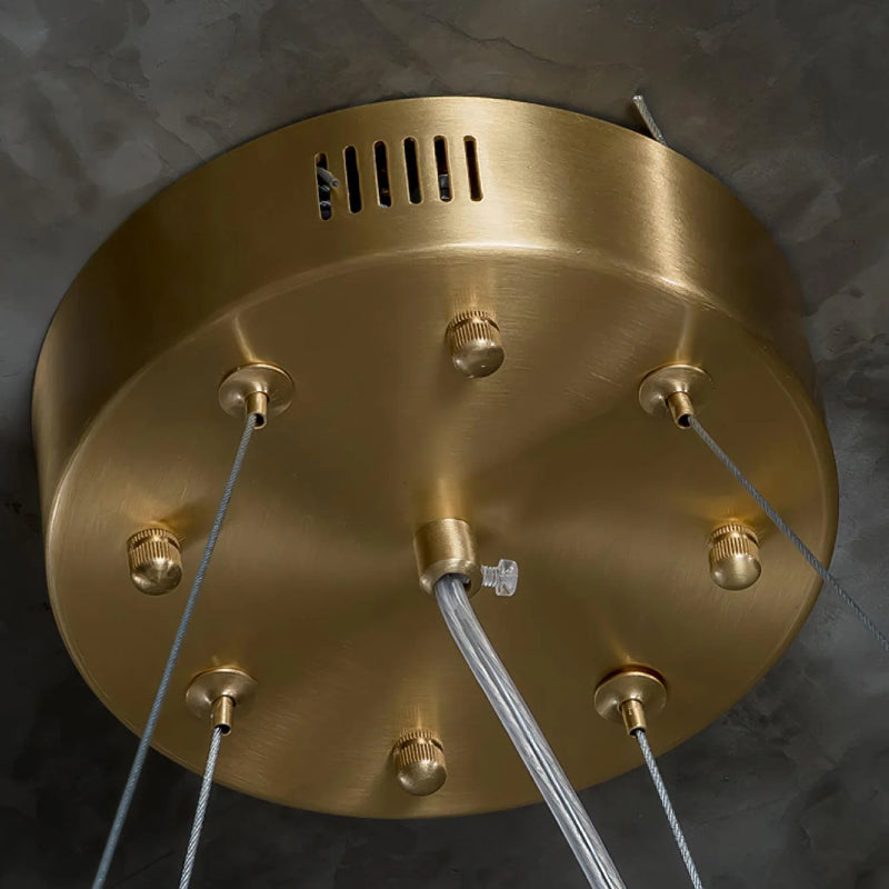 Nordic Double Layer Alabaster Chandelier - Loonglight