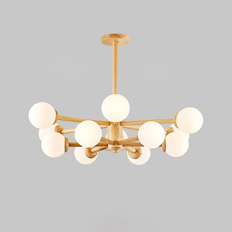 Scandi Natural Globe Chandelier - Loonglight