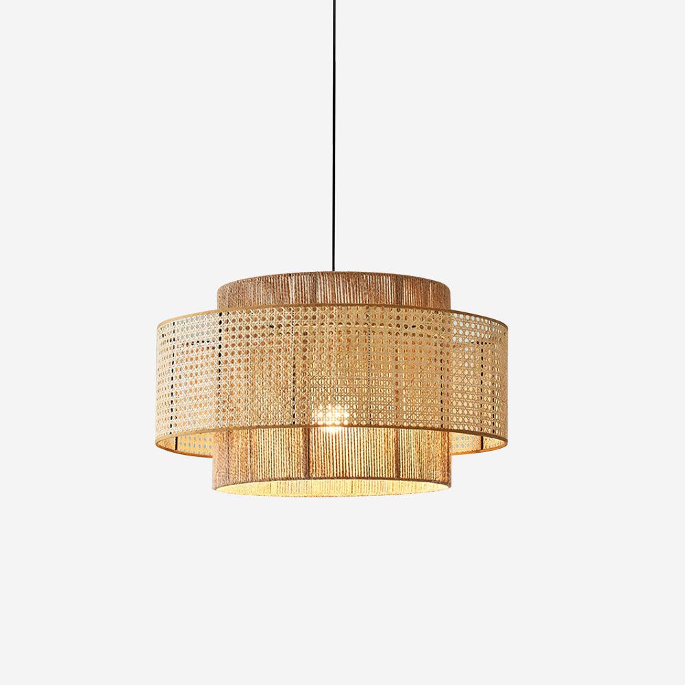 Triela Rattan Drum Pendant Light - Loonglight