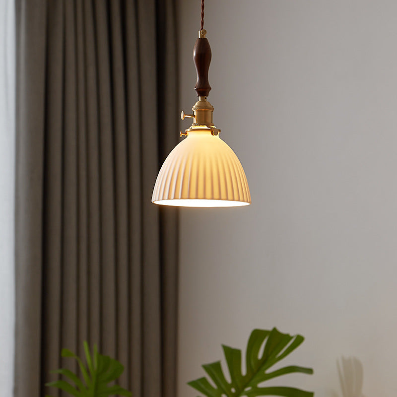 White Ceramic Pendant Light - Loonglight