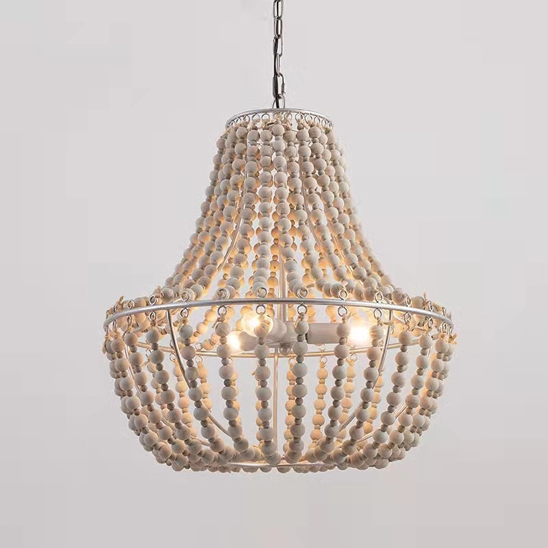 Wood Bead Chandelier - Loonglight