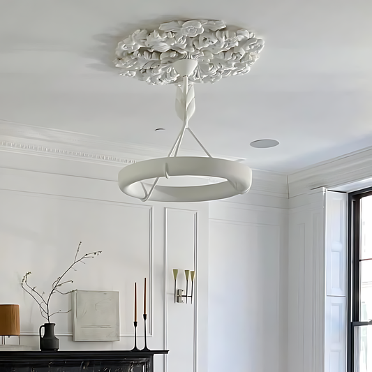 Illuminate Your Space with a French White Plaster Chandelier
