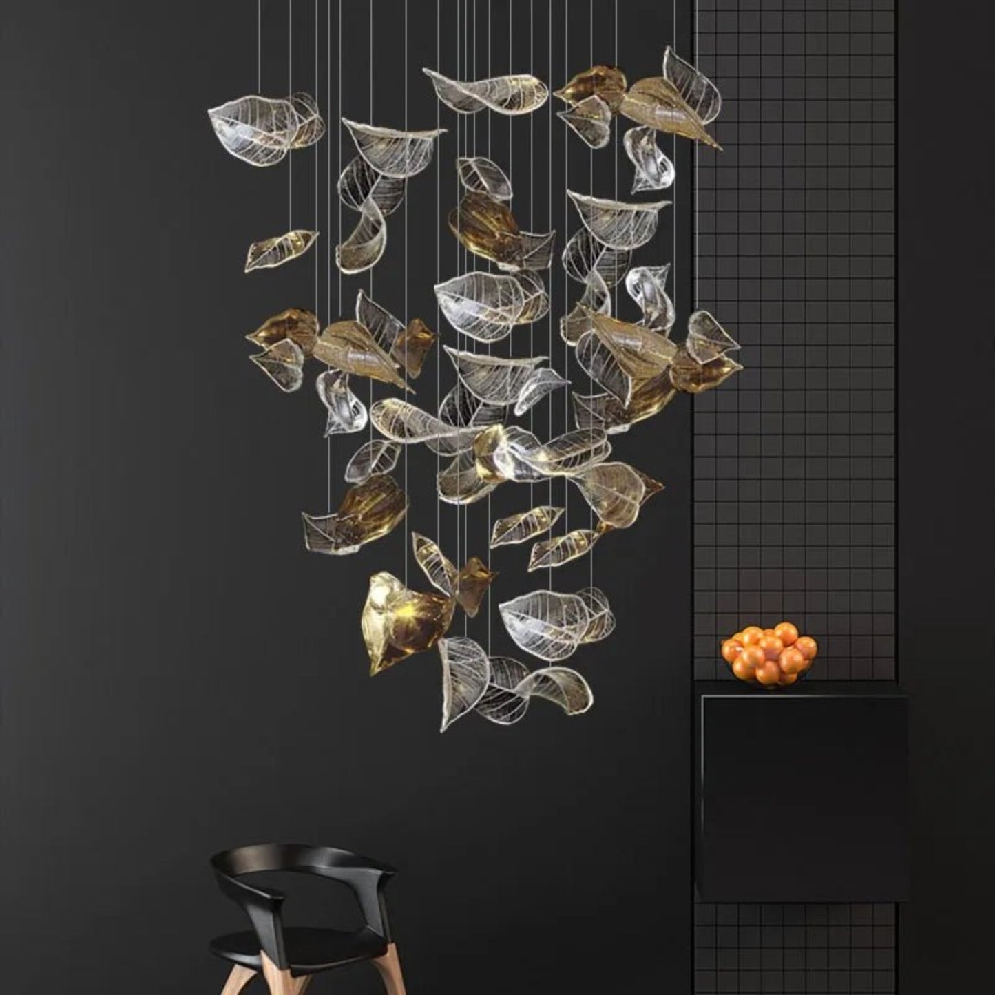 Shake Glass Leaf Chandelier - Loonglight