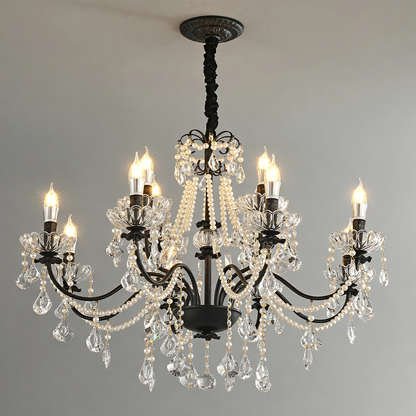 Versailles Classic Black Crystal Chandelier