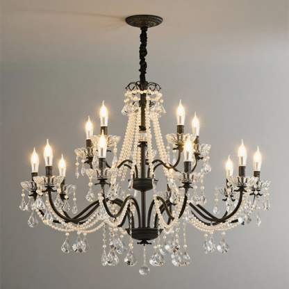 Versailles Classic Black Crystal Chandelier