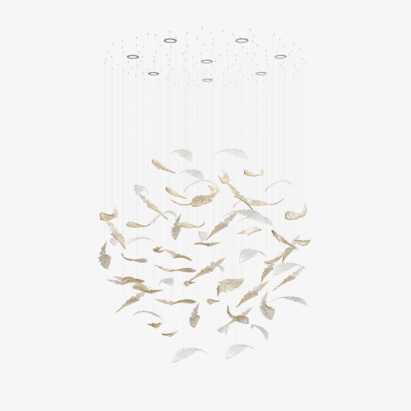 Nectar Glass Leaf Chandelier - Loonglight