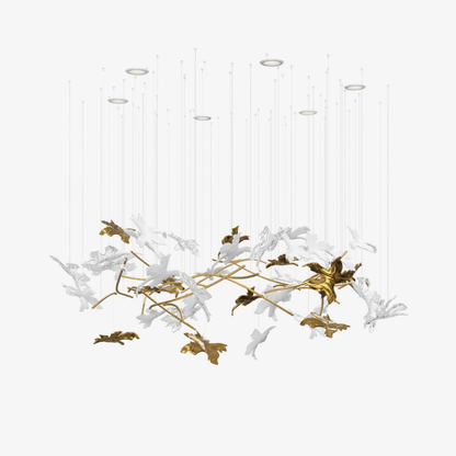 Vine Glass Leaf Chandelier - Loonglight