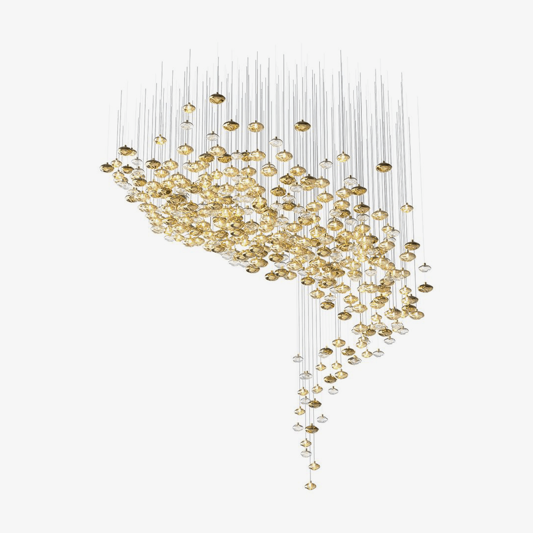 Artistic Gemstone Glass Chandelier - Loonglight