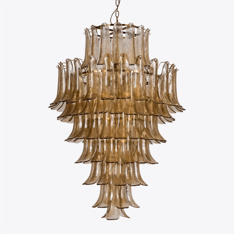Amber Petalo Glass Chandelier - Loonglight