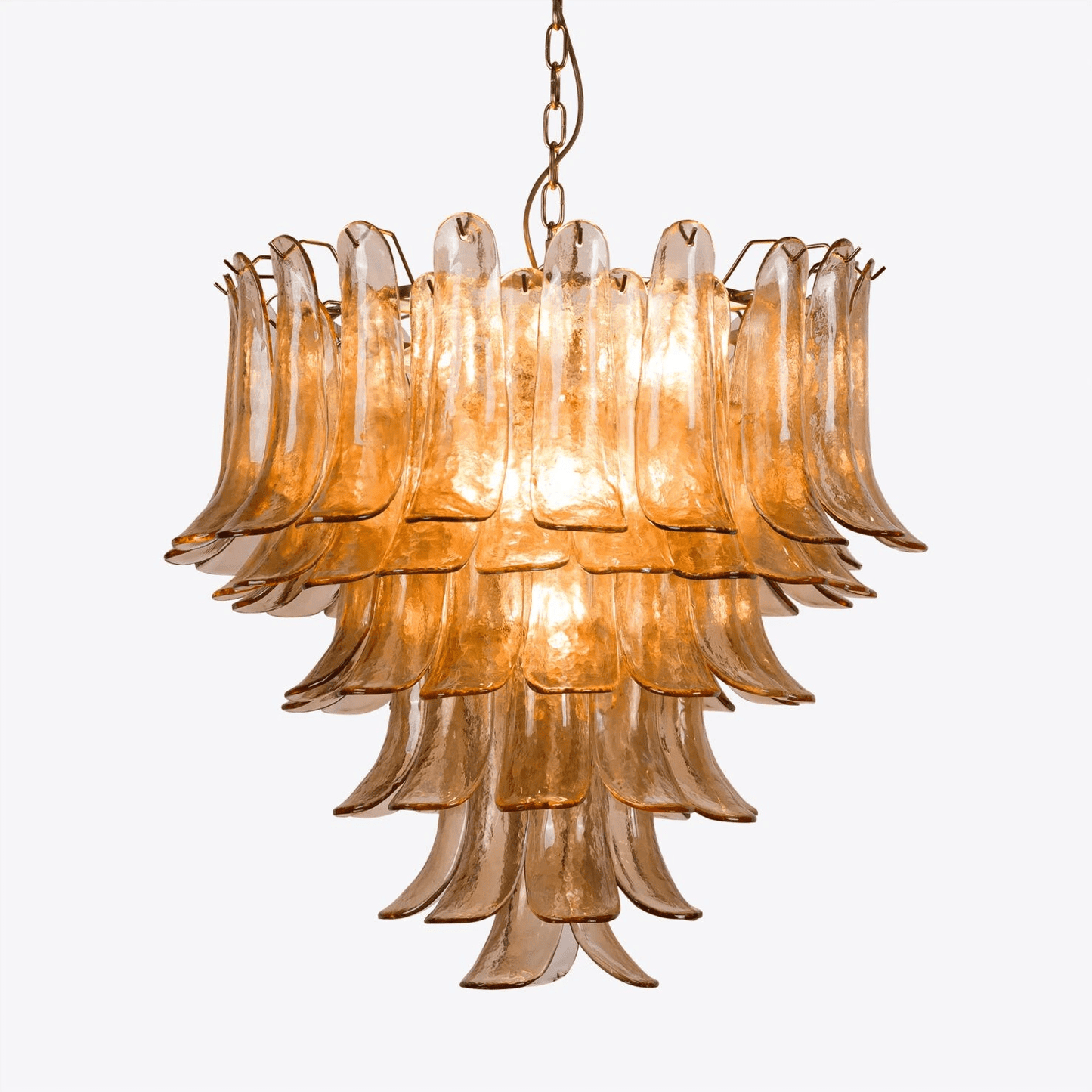 Amber Petalo Glass Chandelier - Loonglight