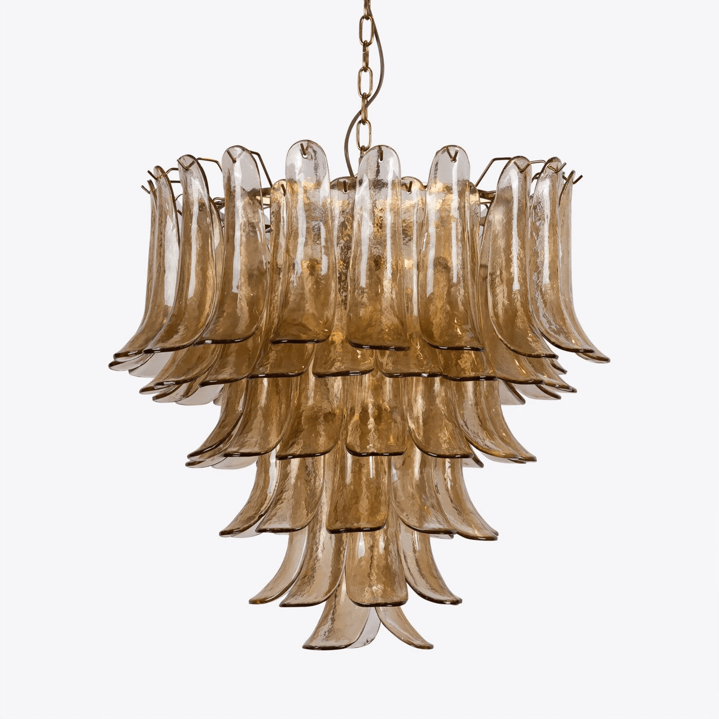 Amber Petalo Glass Chandelier - Loonglight