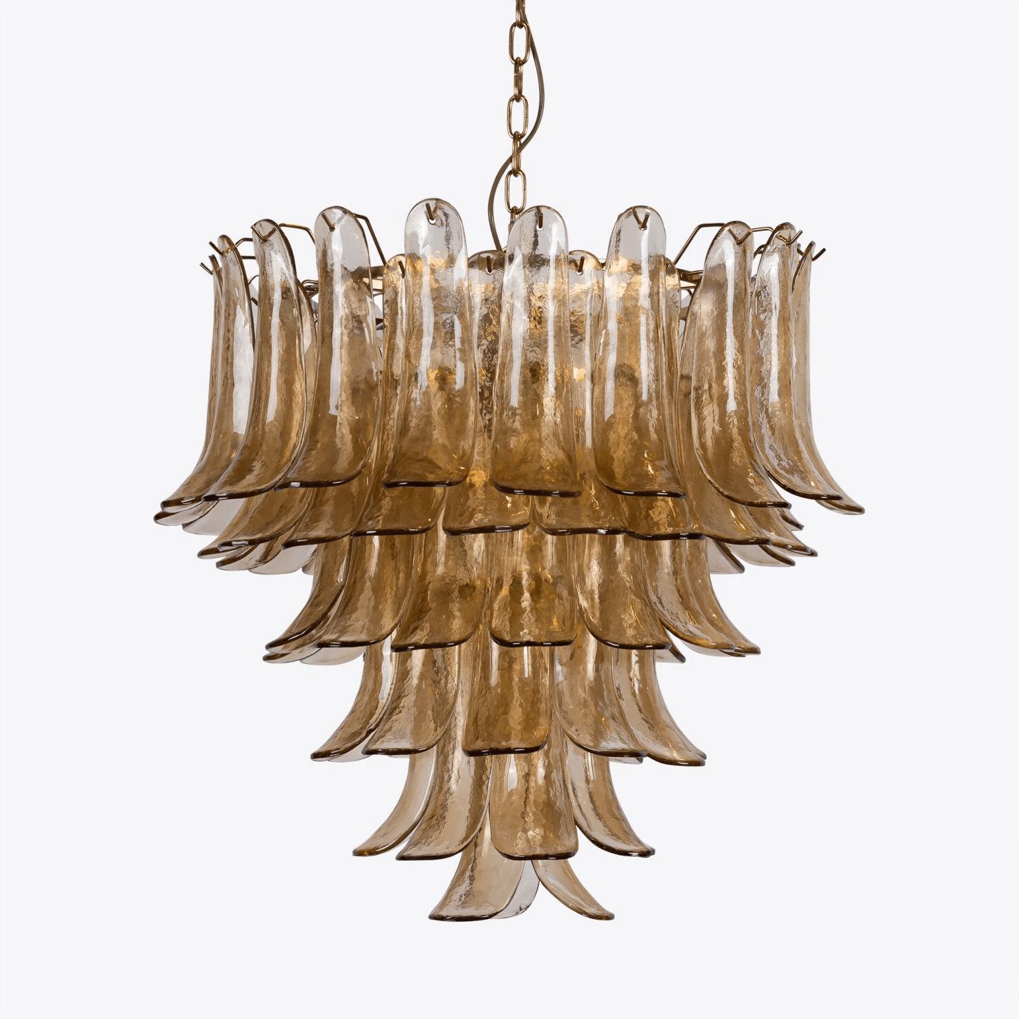 Amber Petalo Glass Chandelier - Loonglight