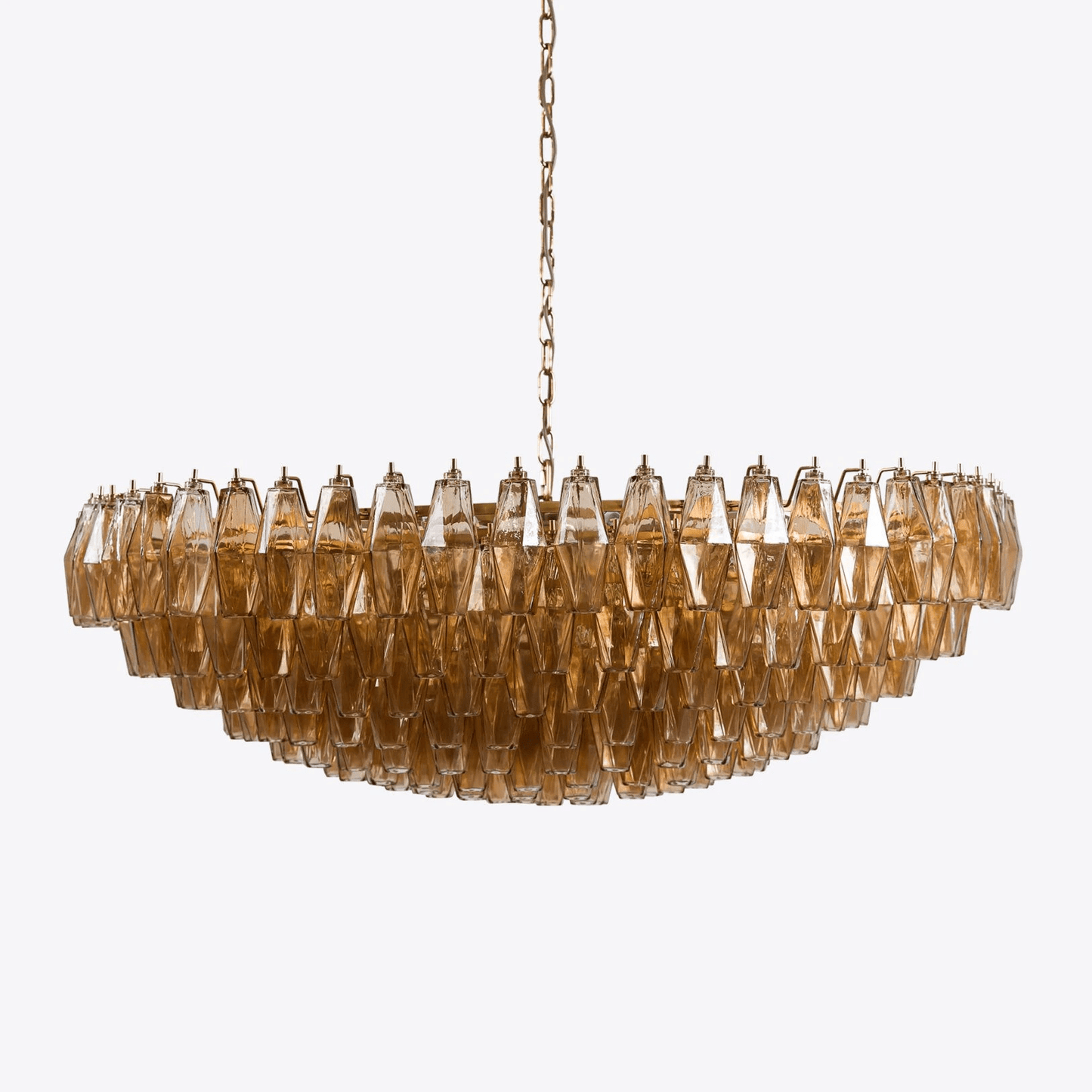 Amber Prism Murano Chandelier - Loonglight