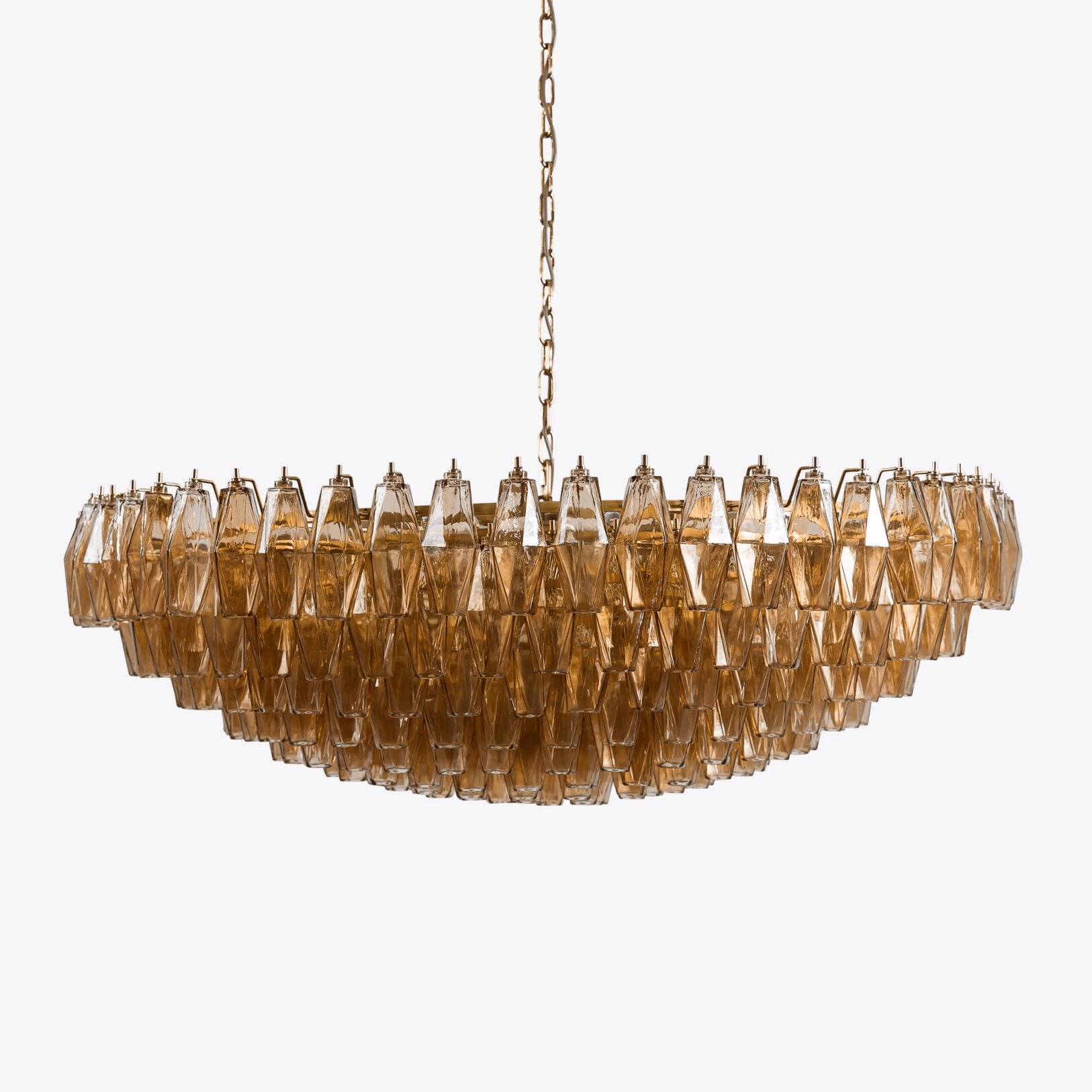 Amber Prism Murano Chandelier - Loonglight