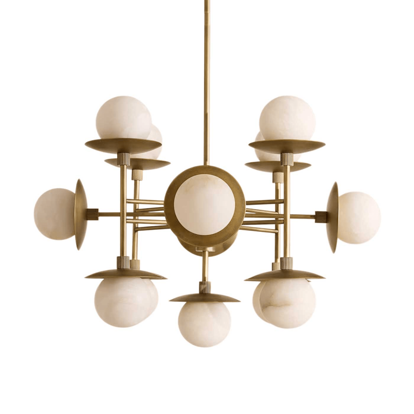 Molecular Alabaster Brass Chandelier - Loonglight