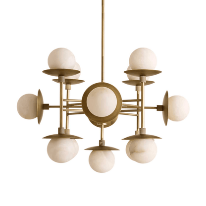 Molecular Alabaster Brass Chandelier - Loonglight