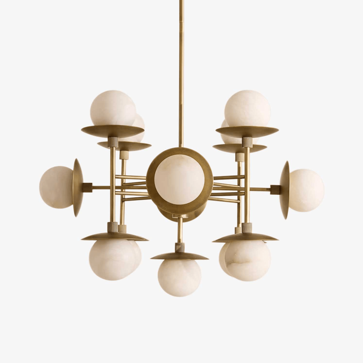 Molecular Alabaster Brass Chandelier - Loonglight