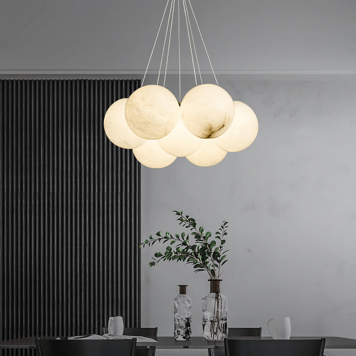 Alabaster Balls Chandelier - Loonglight