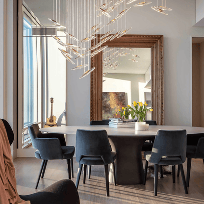 LumiBlade Glass Leaf Chandelier - Loonglight