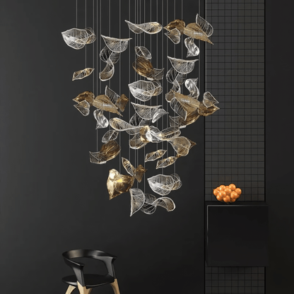 Shake Glass Leaf Chandelier - Loonglight