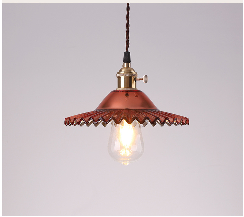 Mini Pleated Glass Pendant Lamp