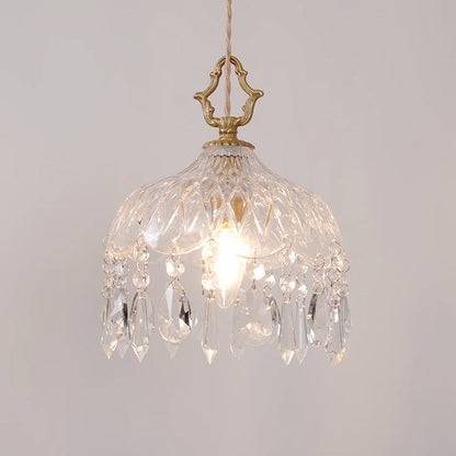 Vintage Crystal Pendant Lamp