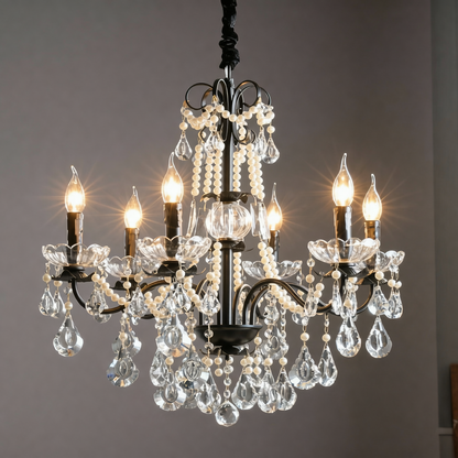 Versailles Classic Black Crystal Chandelier